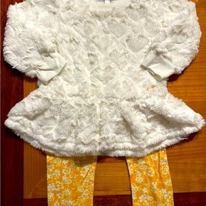 Tahari Faux Fur Legging Set Toddler